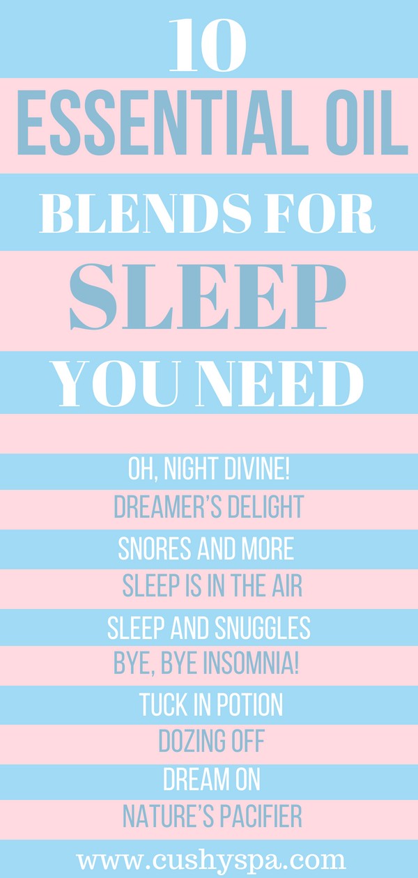 10 essential oil blends for sleep infographic