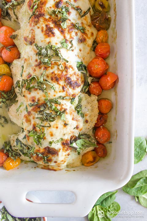 Pesto Caprese Chicken Casserole