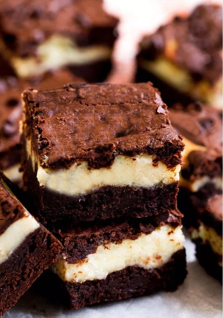 Cheesecake Stuffed Brownies