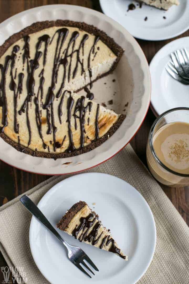 Baked Coffee Cheesecake Pie