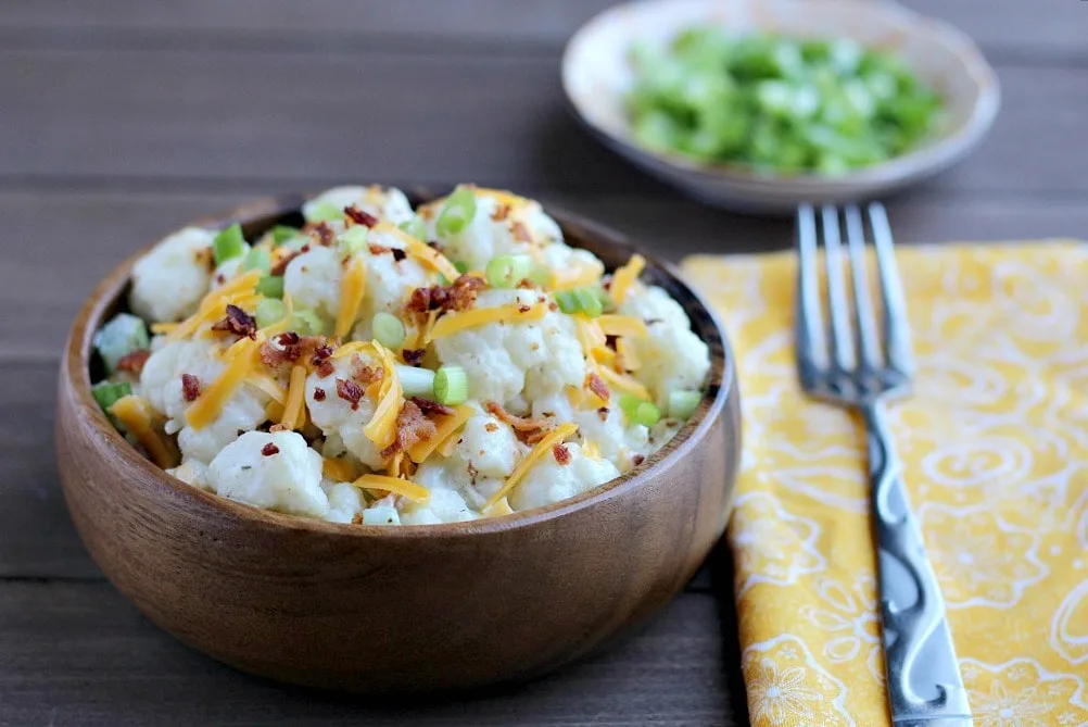 Loaded Bacon Ranch Cauliflower Salad
