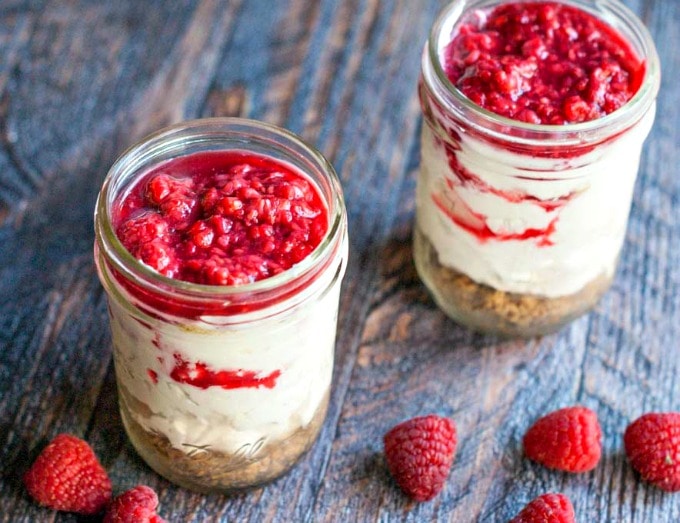 Raspberry No-Bake Cheesecake