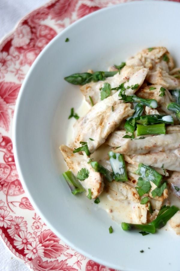 Asparagus Chicken Alfredo