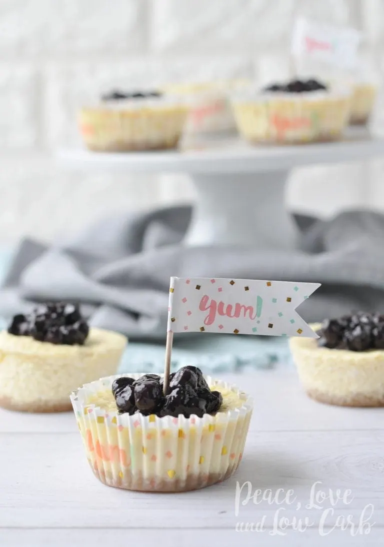 Mini Blueberry Cheesecakes