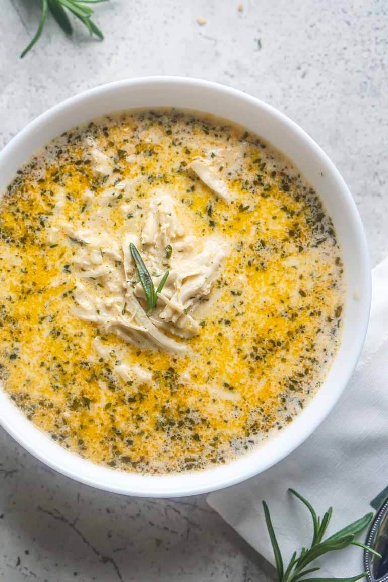 Creamy Garlic Chicken Soup