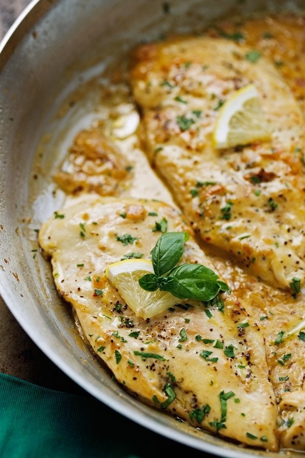 Chicken with Lemon Garlic Cream Sauce