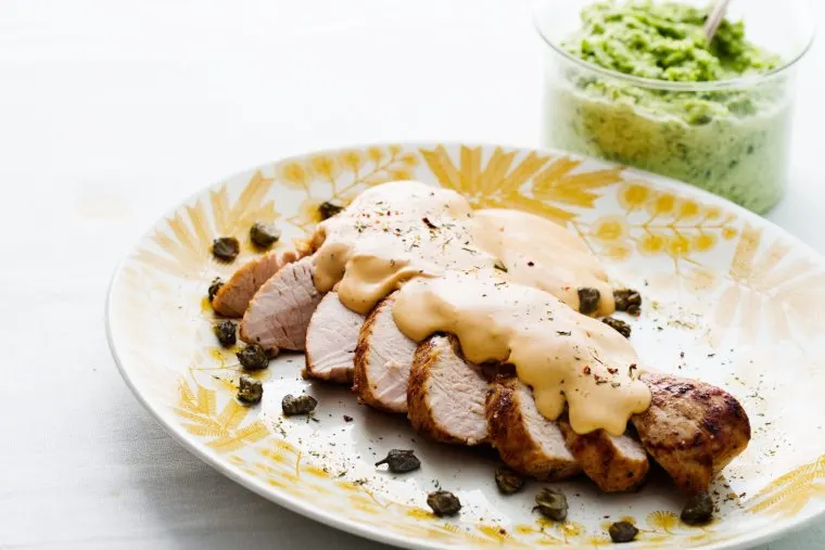 Turkey with Cream-cheese Sauce