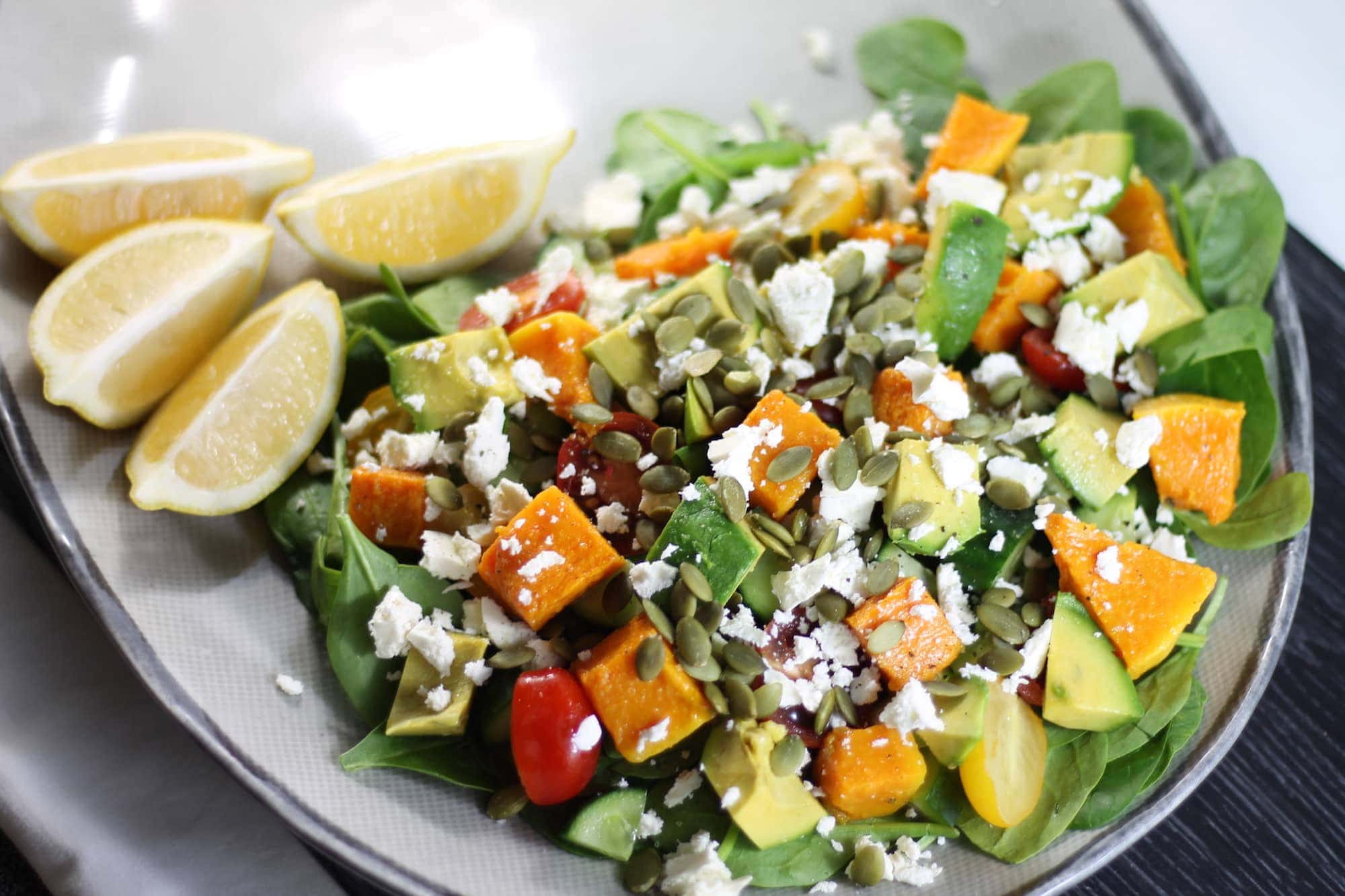 Roast Pumpkin Feta Salad