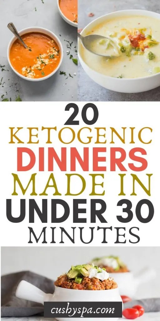 20 ketogenic dinners made in under 30 minutes