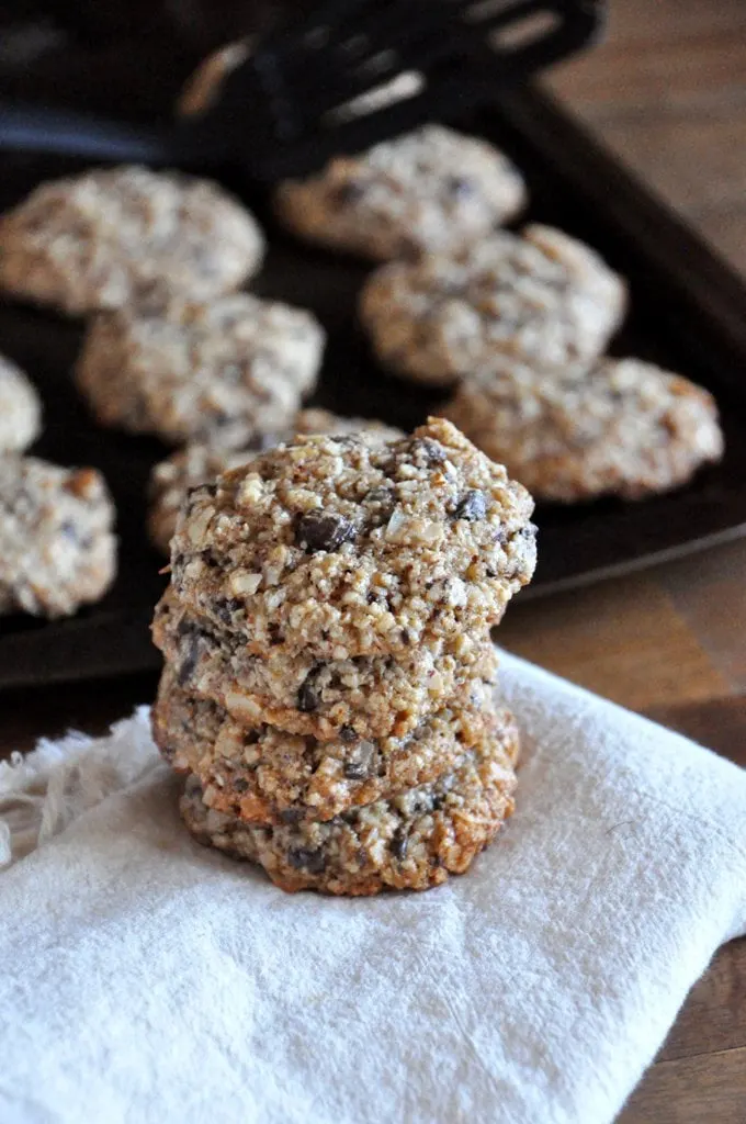 Almond Cookies with Chocolate and Coconut