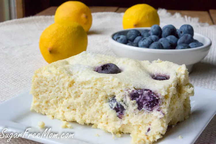 Blueberry Lemon Custard Cake