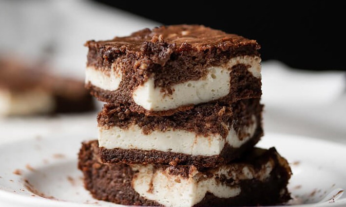 Cheesecake Stuffed Brownies