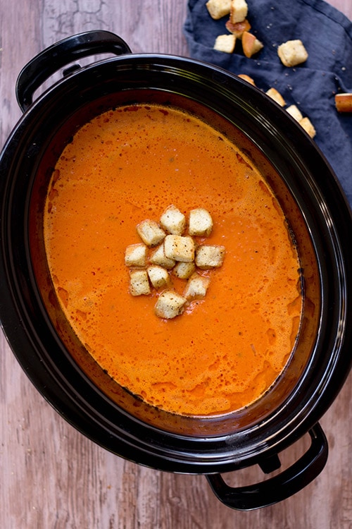 Crockpot Vegetarian Creamy Tomato Soup