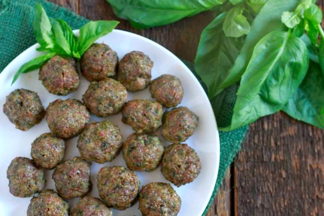 Pesto Meatballs