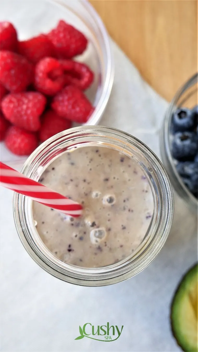 Blueberry, Avocado and Almond Milk Smoothie