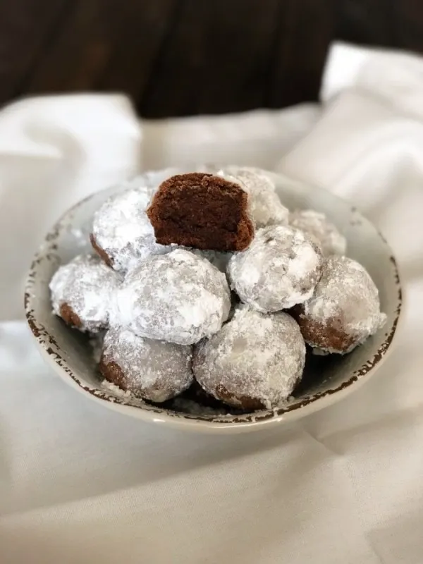 Chocolate Snowball Cookies