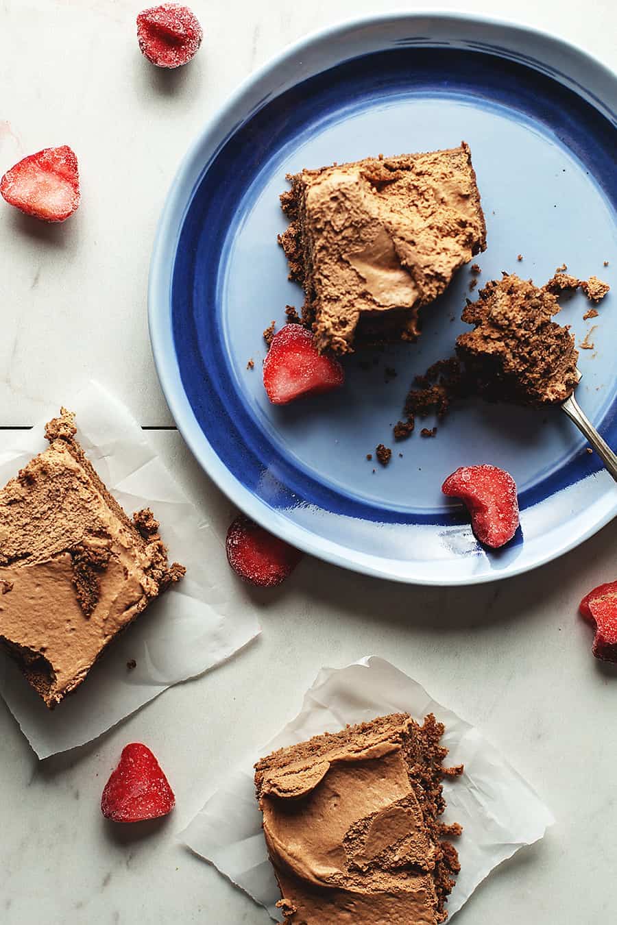 Chocolate Cake with Whipped Cream Icing