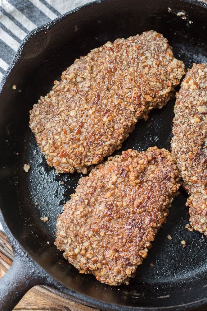 Pecan Crusted Pork Chops