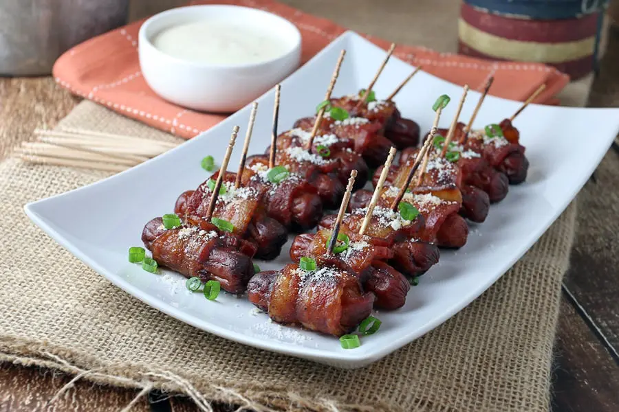 BBQ Bacon Wrapped Smokies