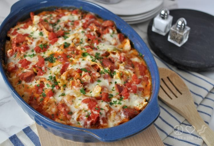 Cheesy Smoked Sausage and Cabbage Casserole