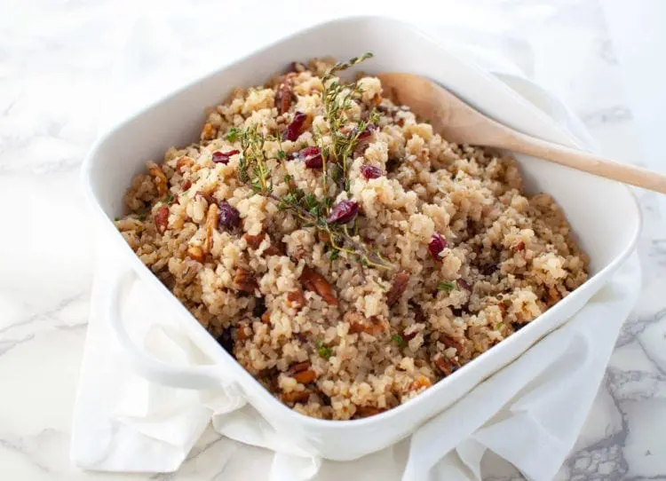 Cranberry Pecan Cauliflower Rice