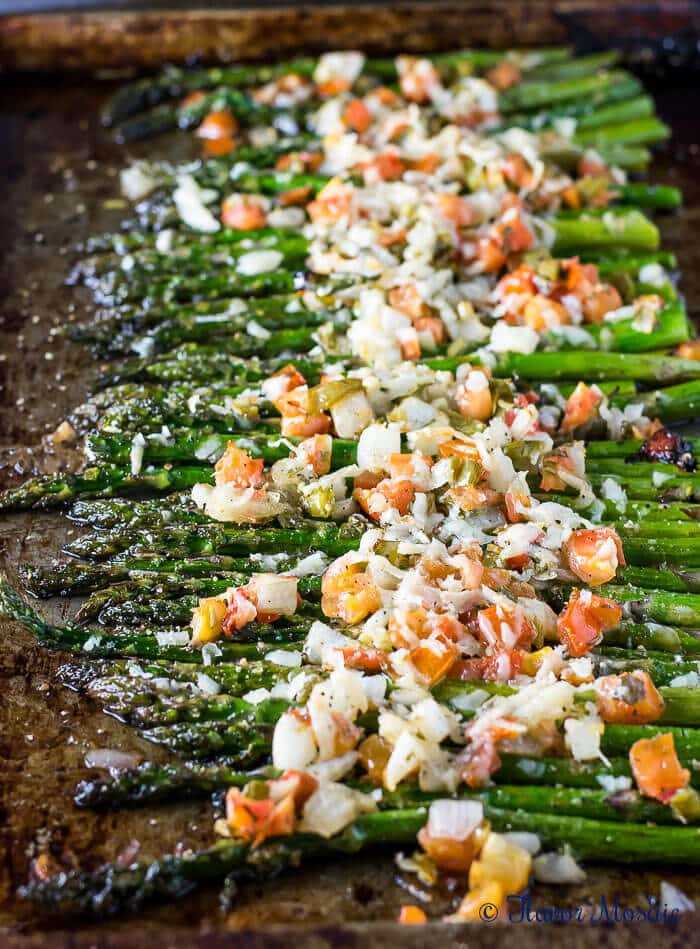 Asiago Bruschetta Roasted Asparagus