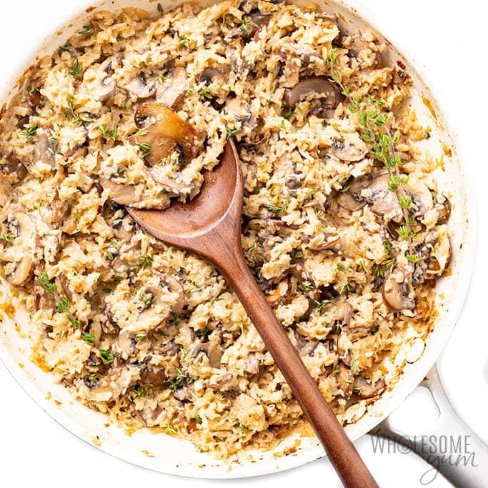 Creamy Keto Mushroom Cauliflower Risotto