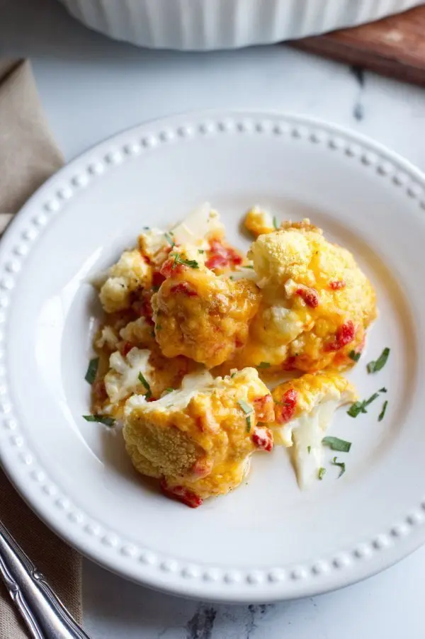 Whole Roasted Cauliflower with Pimento Cheese Butter