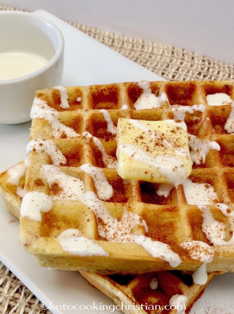 Cinnamon Roll Flavored Belgian Waffles