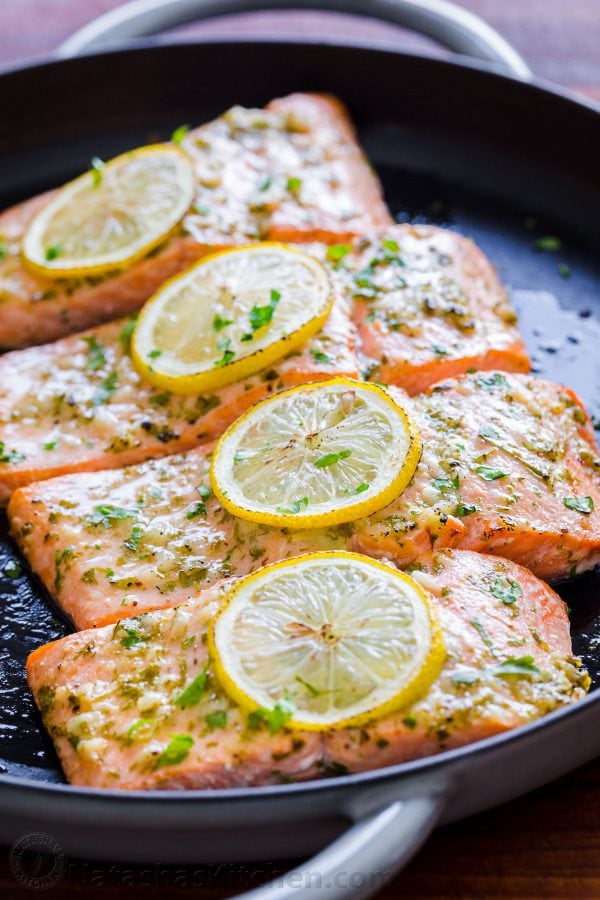 Salmon with Garlic and Dijon