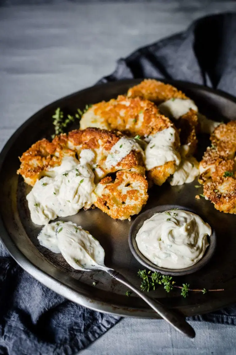 Keto Chicken Fried Cauliflower Steak