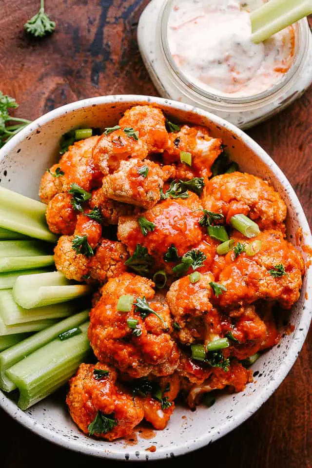 Air Fryer Buffalo Cauliflower Bites