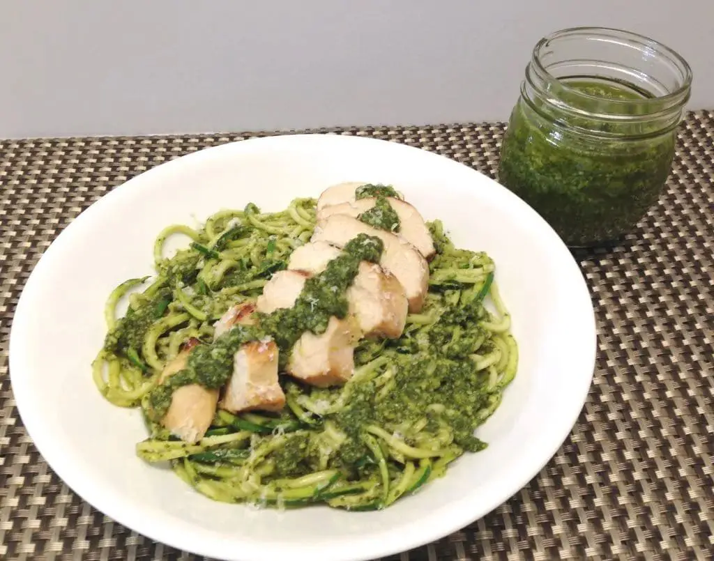  Grilled Lemon Chicken Pesto Over Zoodles