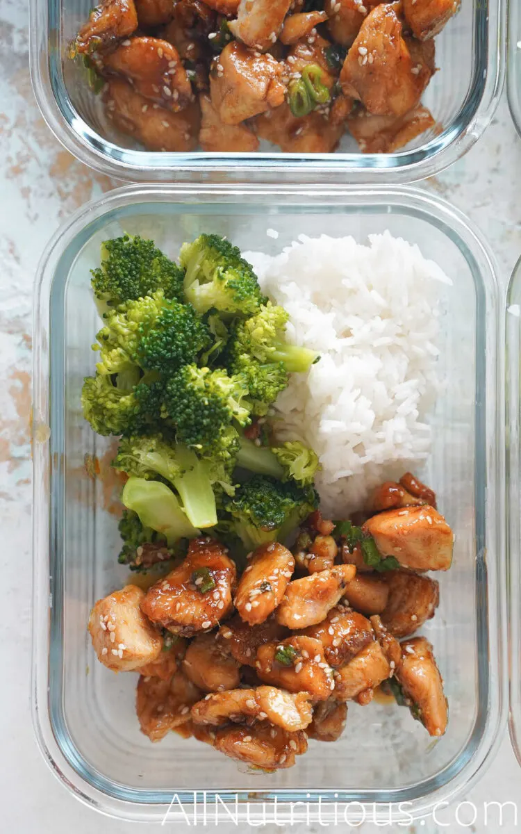 orange chicken meal prep