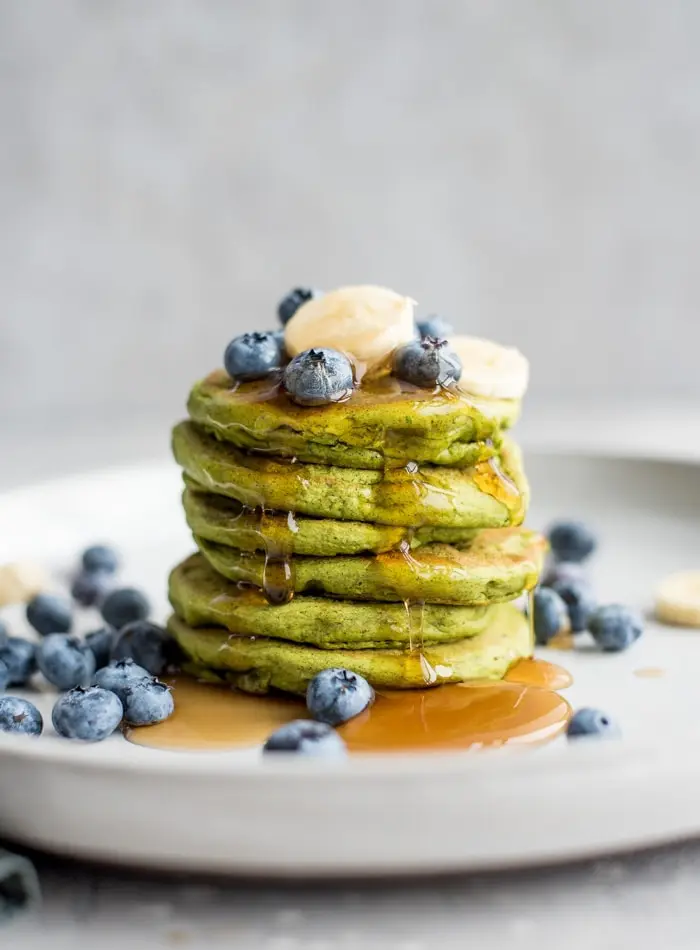 Green Vegan Gluten-Free Protein Pancakes