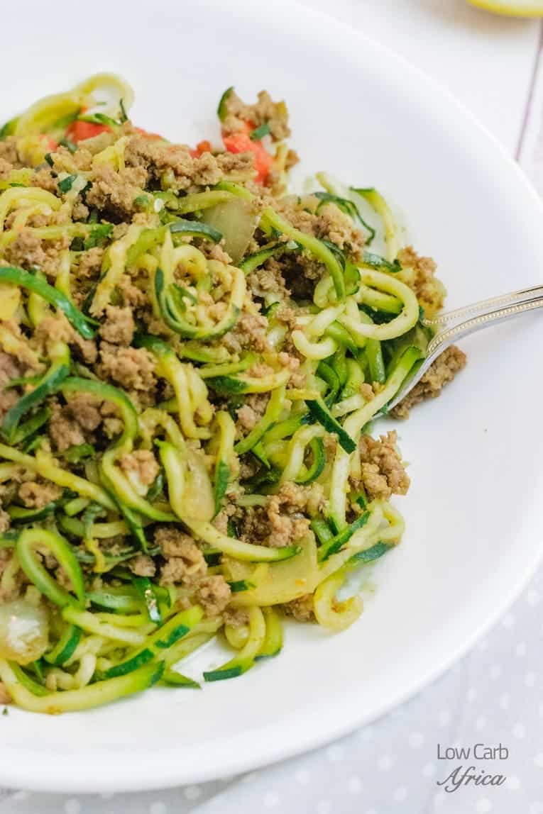 Ground Beef Zucchini noodles
