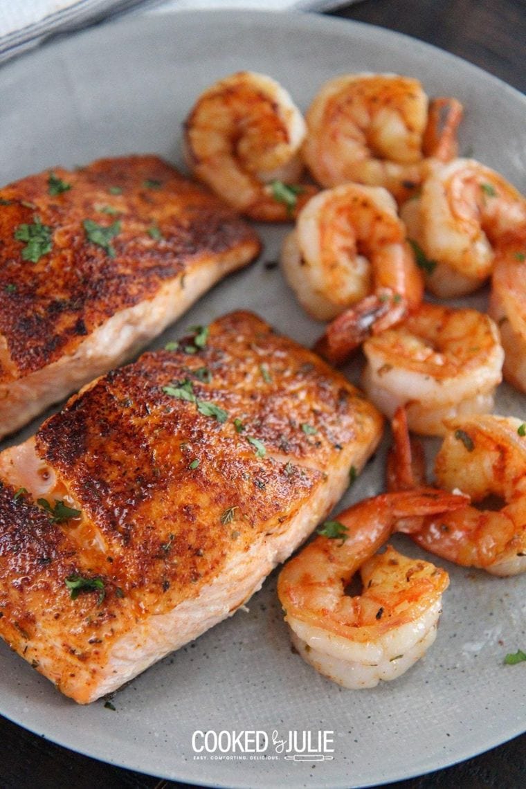 Cajun Salmon and Shrimp