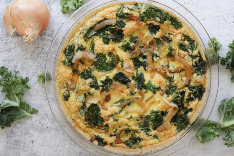 Kale and onion frittata