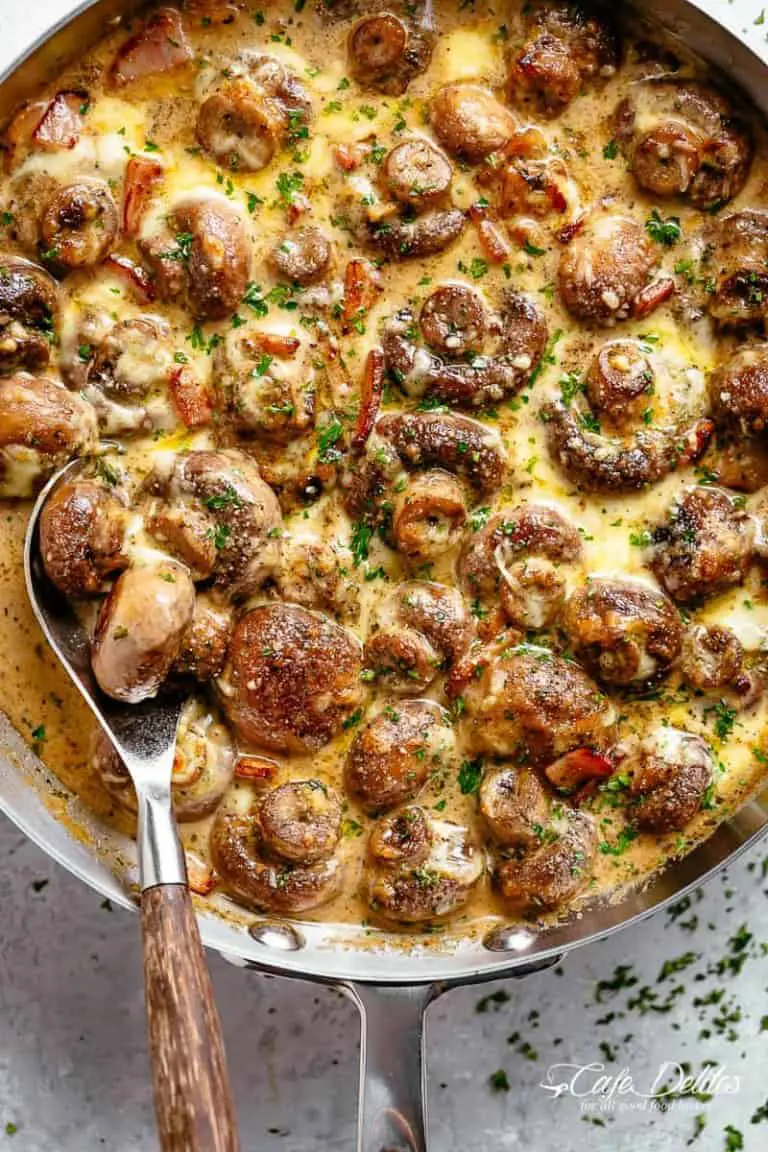 Creamy Garlic Mushrooms and Bacon