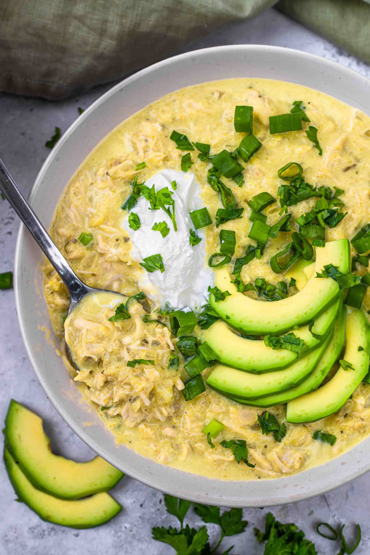 green enchiladas soup