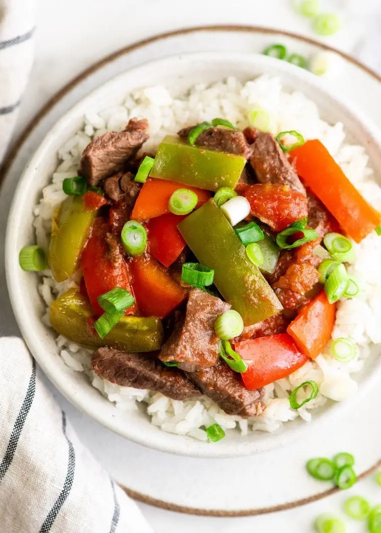 Slow Cooker Pepper Steak