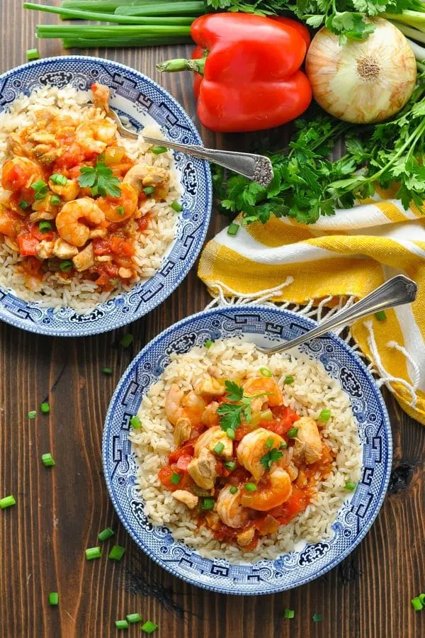 Slow Cooker Chicken Shrimp Jambalaya