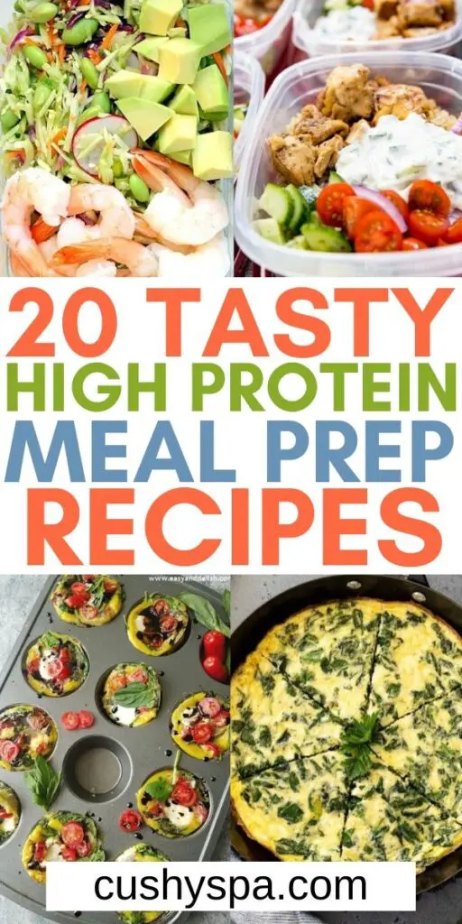 20 Healthy High Protein Meal Prep Recipes - Cushy Spa