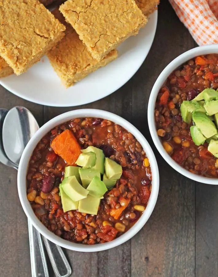 Lentil Sweet Potato Chilli