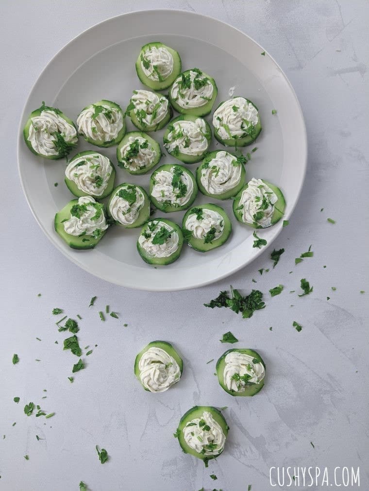 cucumber slice snacks displayed