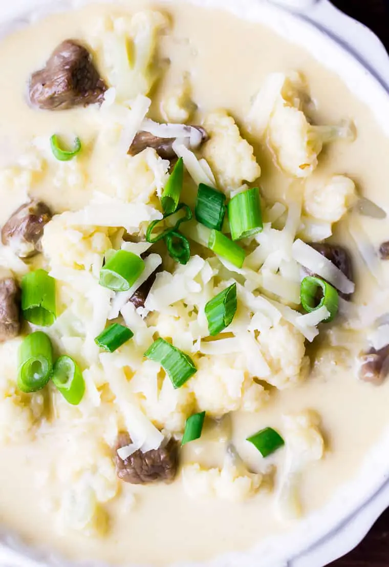 Steak And Cauliflower Soup