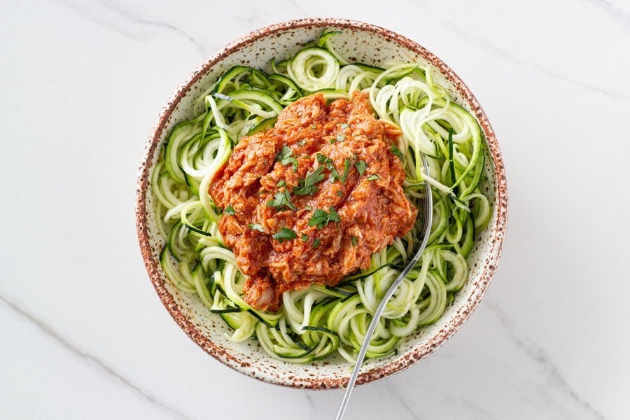 Zucchini Pasta With Tuna