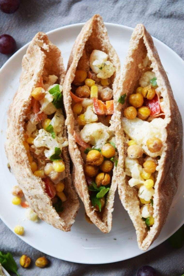 Roasted Chickpea Cauliflower Sandwiches