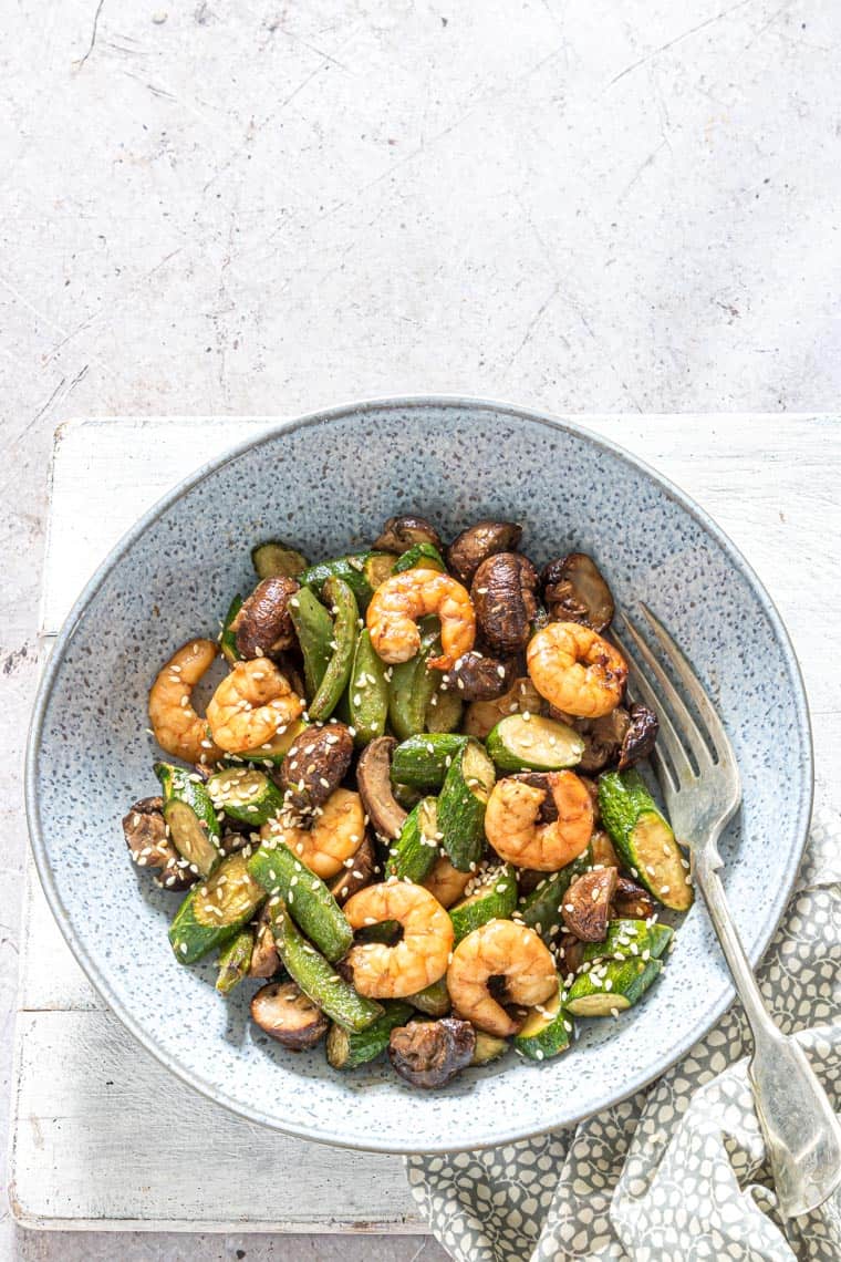 Air Fryer Shrimp Hibachi Dinner