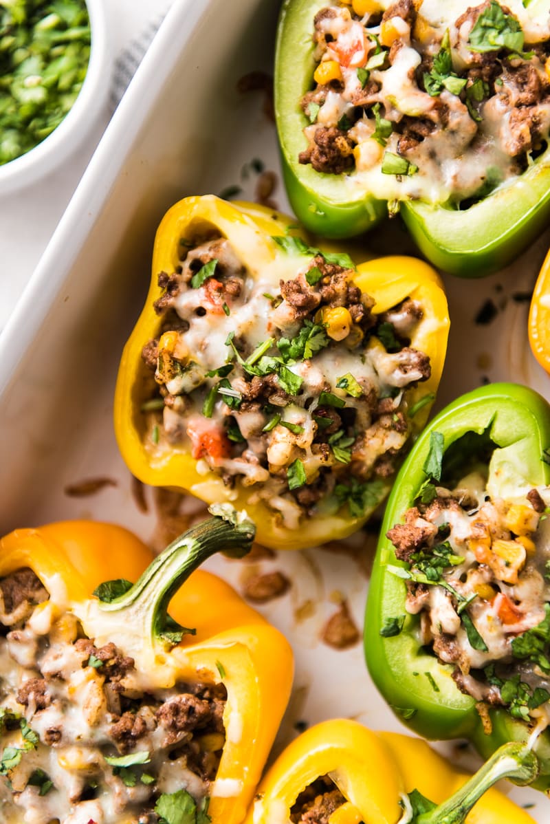 Mexican Chipotle Beef Stuffed Peppers
